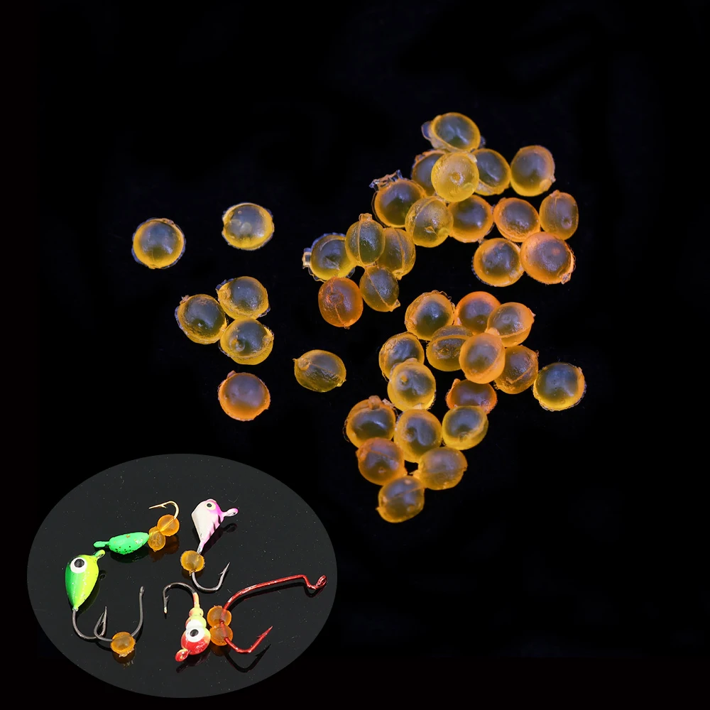 150 قطعة من طعم بيض سمك السلمون الناعم الواقعي لصيد الأسماك على الجليد والذبابة، صيد السمك النابض بالحياة لسمك السلمون المرقط، سمك السلمون، رأس فولاذي في المياه العذبة #4