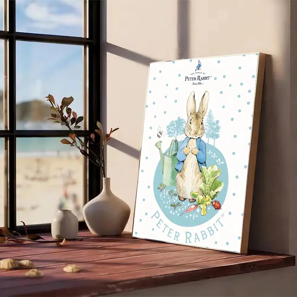 P-Peter Rabbit printing Painting Calligraphy Canvas Poster Wall Art Aesthetic Home Decoration for Living Room