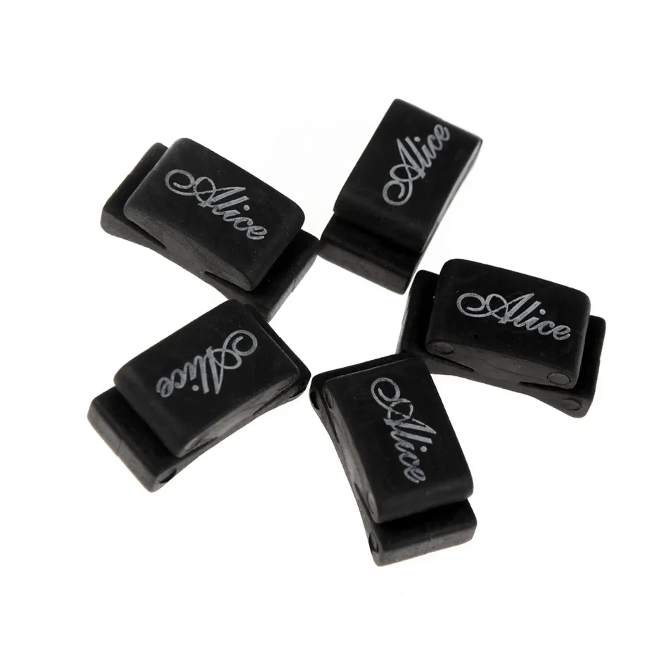 Alice 5Pcs/Set Black Rubber Pick Holder Headstock for Guitar Bass Ukulele Musical Instruments Wholesale