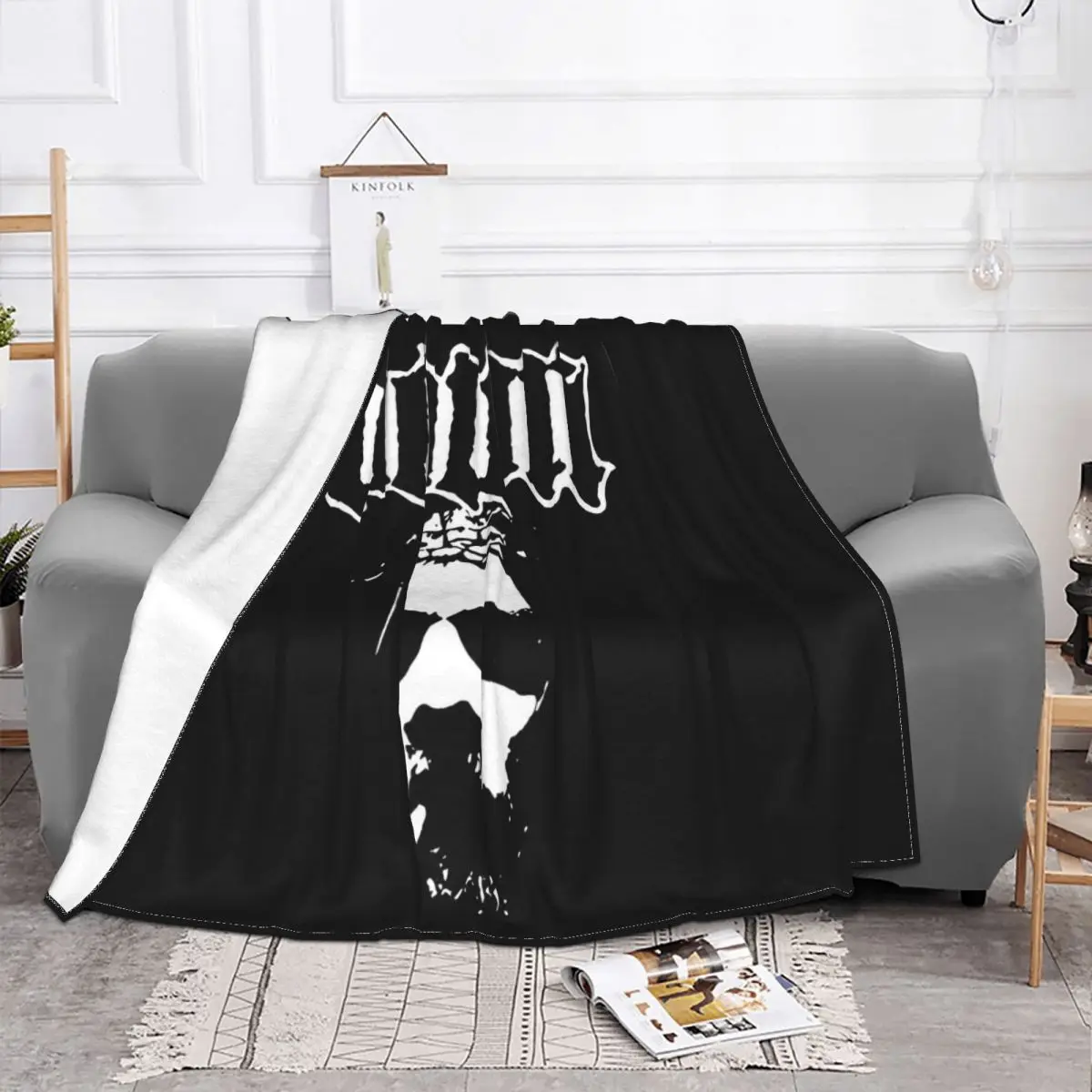 Down Smoking Jesus Band New S M L Xl 2X Official Pantera Logo Holiday Cotton Boy Hip-Hop Throw Blanket