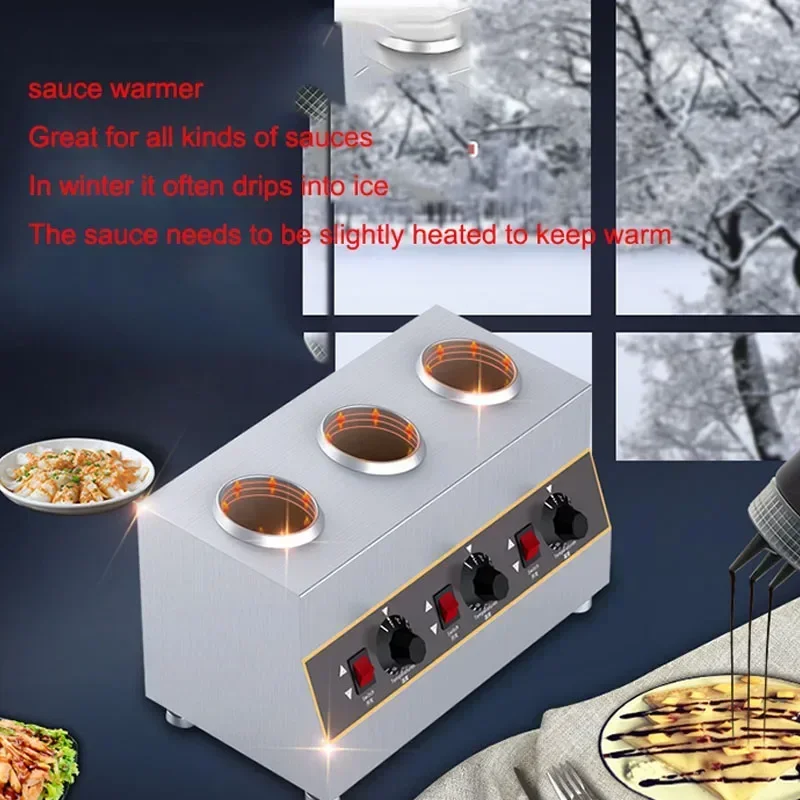 المنزلية 220 فولت المضادة للتآكل التجارية زجاجة صلصة دفئا الكهربائية الساخنة الجبن الشوكولاته صلصة الصويا سخان الفولاذ المقاوم للصدأ #6