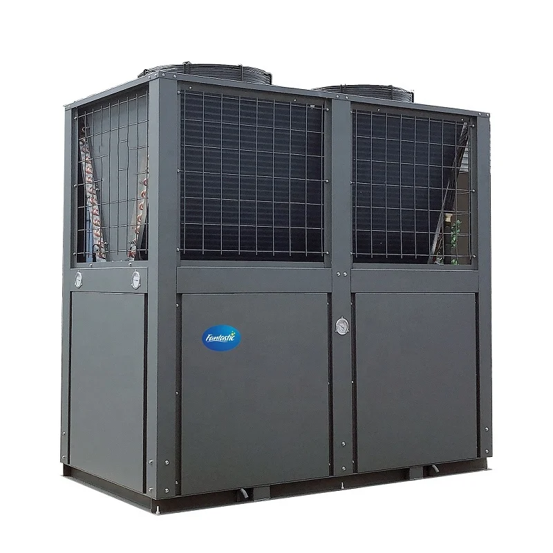 150KW Commercial Industrial EVI Inverter Heat Pump Monoblock Heating Cooling System Water Heater 60HZ
