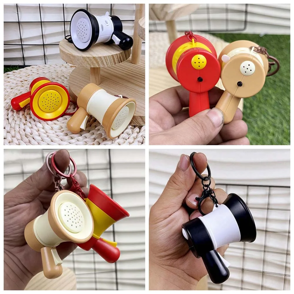 Loudspeaker Music Trumpet Key Chain Speaker Recording Music Keychain Pendant Mini Player Music Box Handheld Speakers Toy