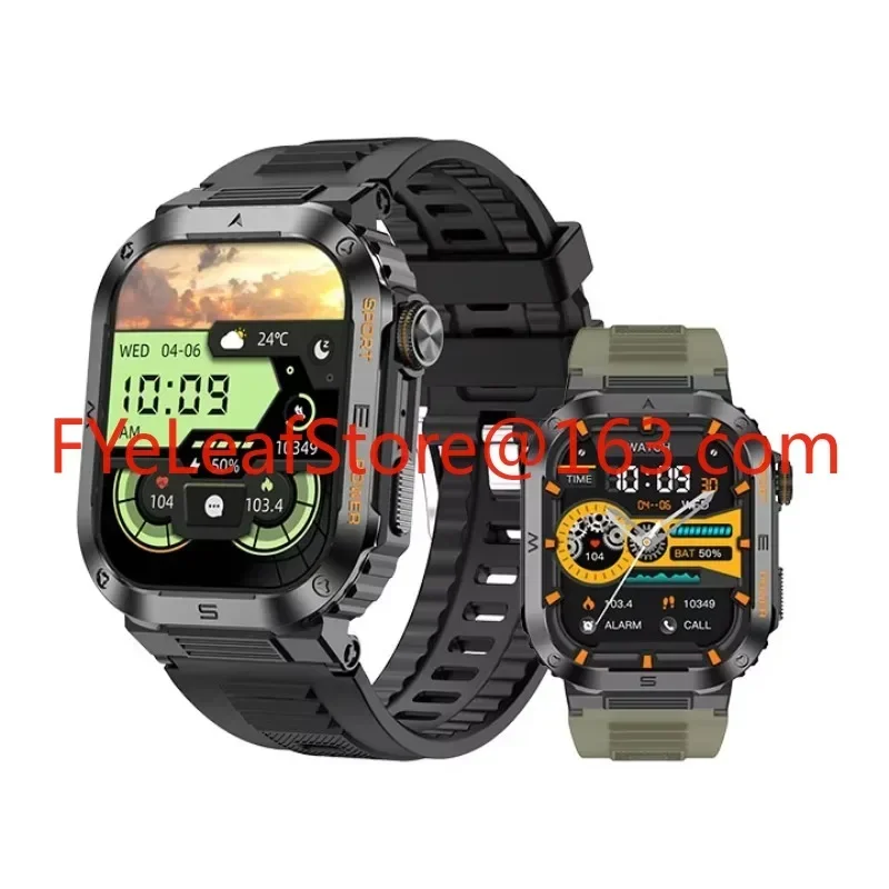 Fashion Sports Watch For Men 2.01inch Full Touch BP BO HR BT Call Fitness Outdoors Smartwatch IP68 Waterproof MT39 Smart Watch