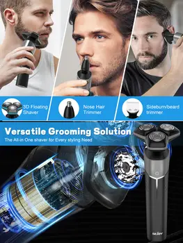 SEJOY 5-in-1 電動シェーバー カミソリ 回転式 ひげ剃り USB充電式 ひげトリマー 鼻毛トリマー コードレス 10 best sales 経絡トリマー - №8
