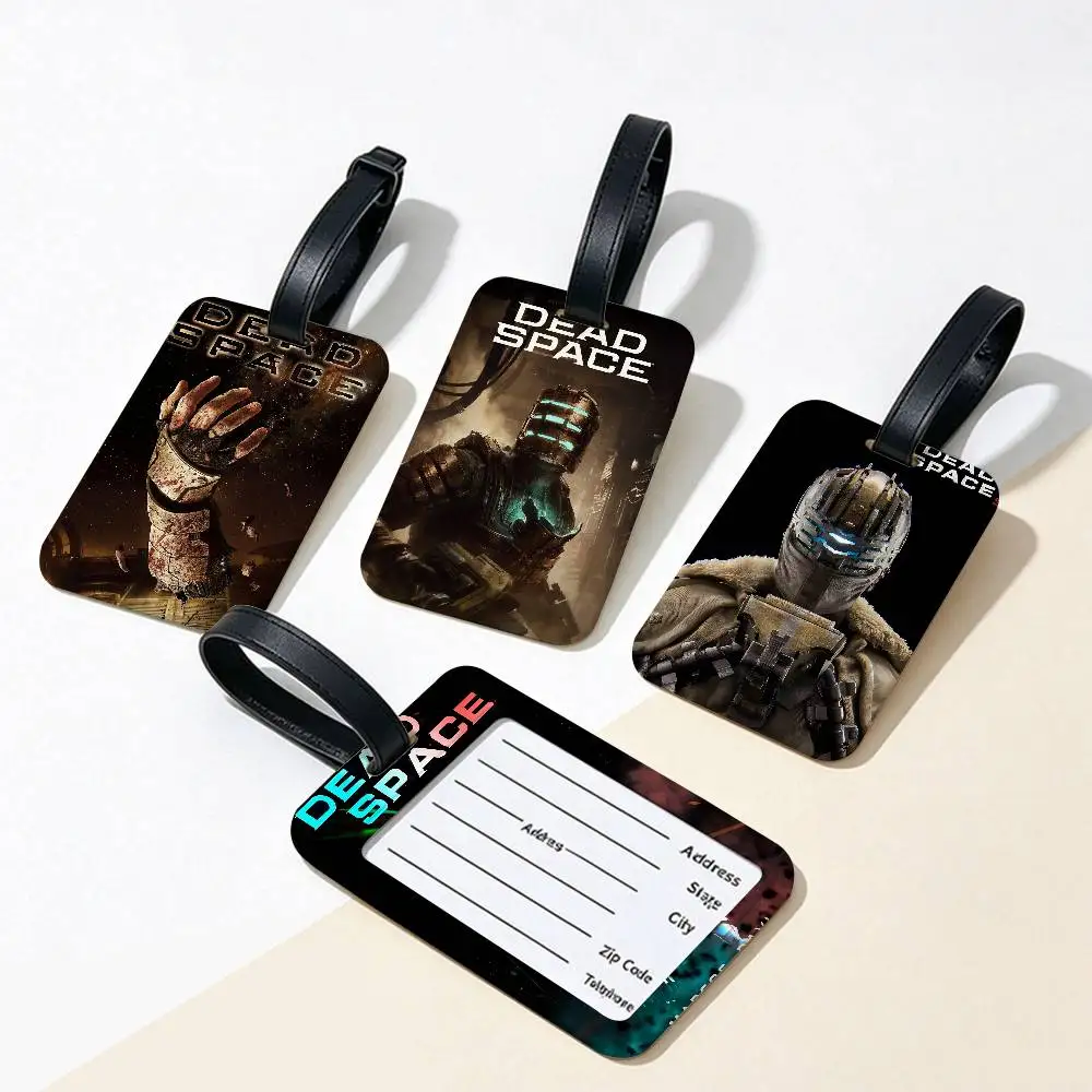 D-Dead Space Classic Movie Travel Accessory PVC Luggage Tag Anti lost Design Detachable Information Card Sleeve