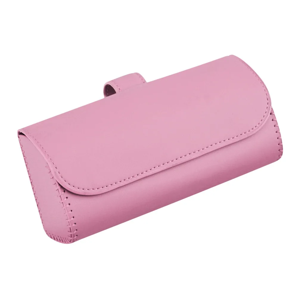 

Portable Car Glasses Box Multifunctional Compact Car Sunglasses Case Car Lenses Holder PU Leather Eyeglass Storage Case Car