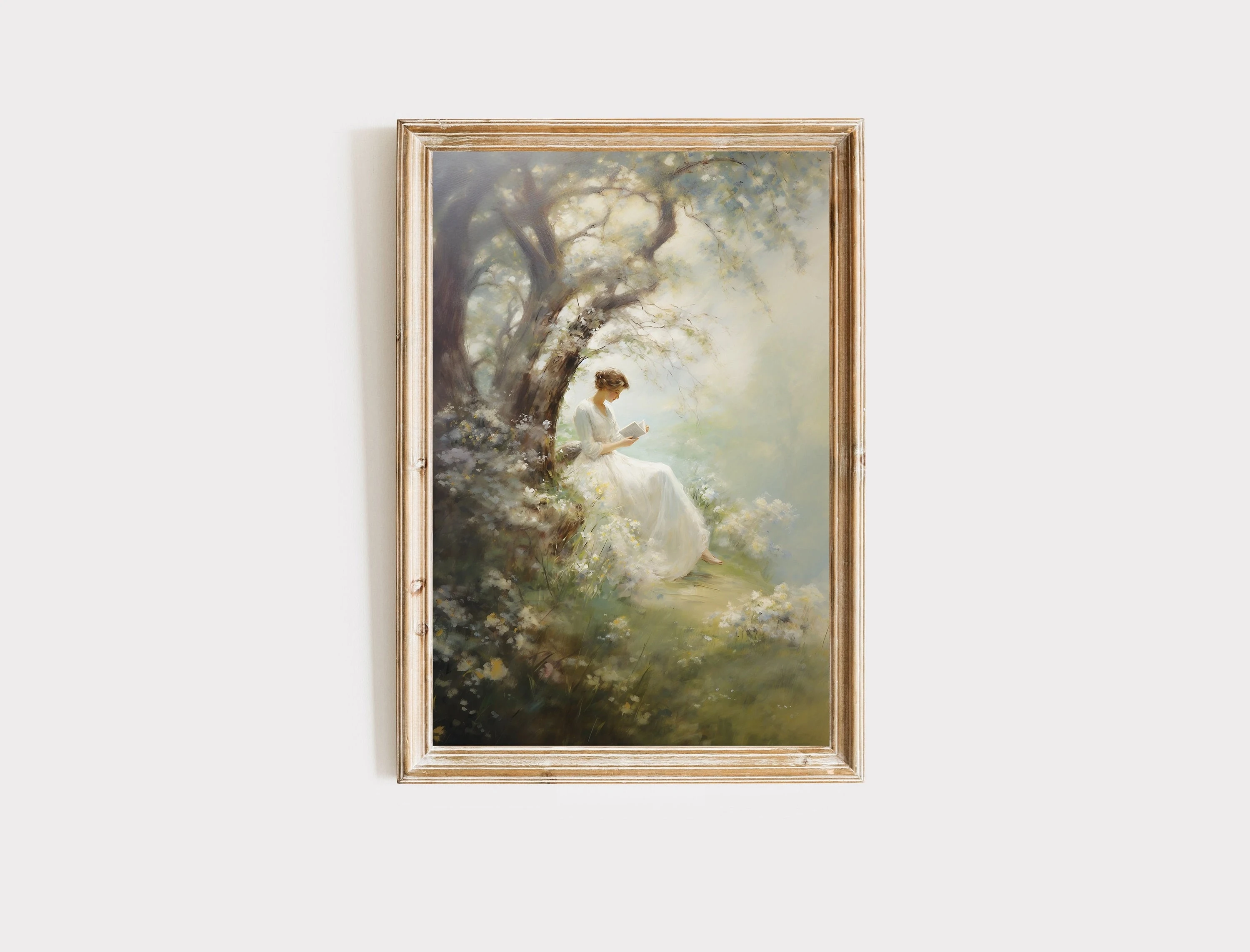 1pc Canvas Poster,Print Wall Art Pride and Prejudice inspired art Elizabeth Bennet reading nook Jane Austen gifts Cottagecore ar