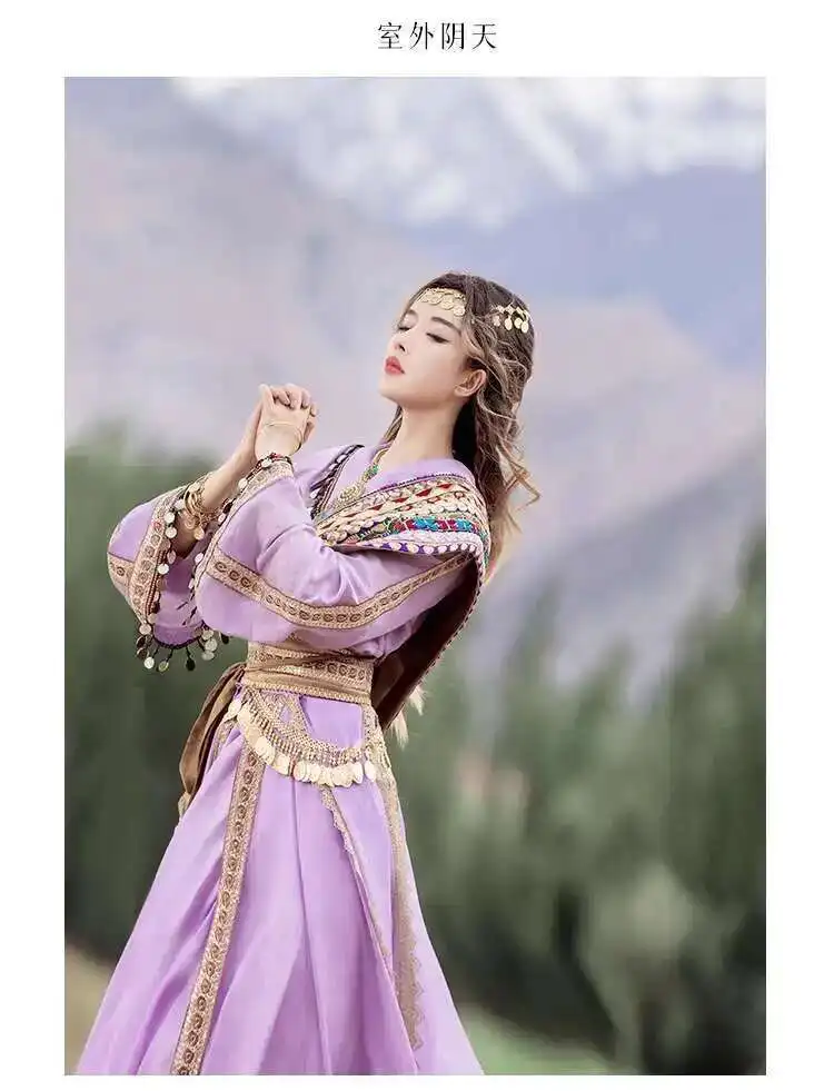 {특별 제공} Huangyue 국가 스타일 Hanfu Daiqi 실크 서부 지역 실제 야채 Xianqi 중공업 자수 Loulan