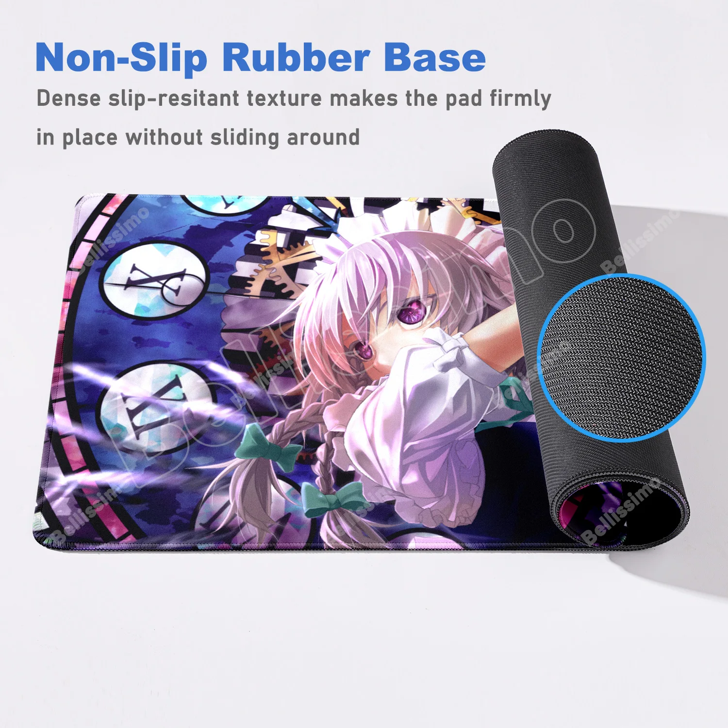 ملحقات ألعاب الكمبيوتر Touhou Project Mouse Pad Game Laptop Playmat اضافية كبيرة Anime Girl Izayoi Sakuya Kirisame Marisa Mousepad