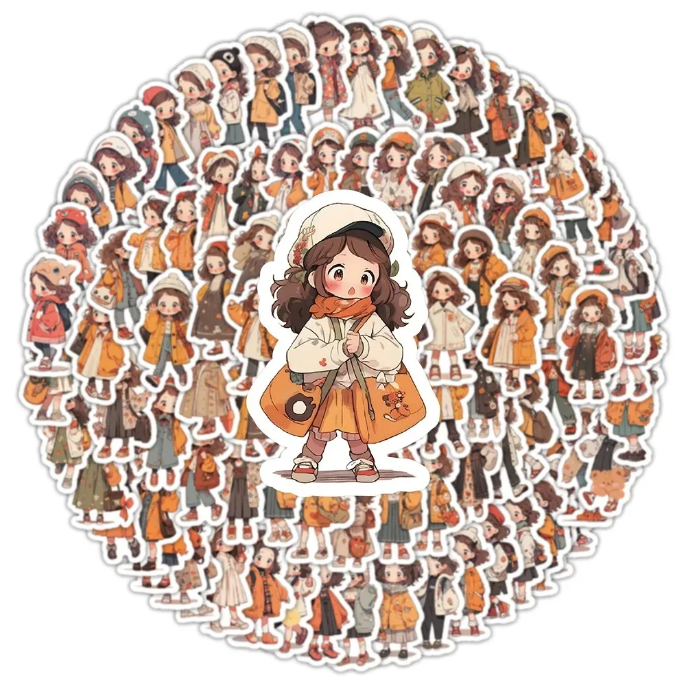 100PCS New DIY Autumn Wear Stickers Cartoon Graffiti Creative Anime iPad Car Guitar Suitcase Decoration Water Cup