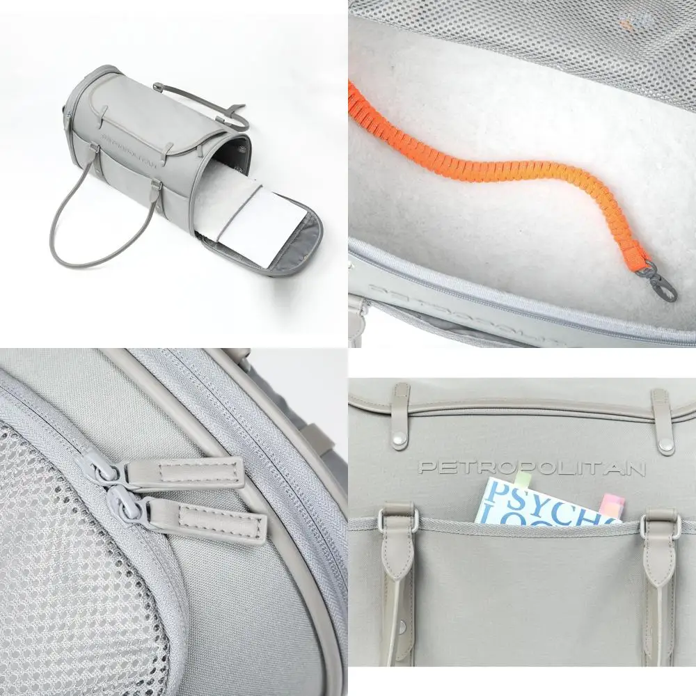 

Collapsible Pet Carrier for Cats & Small Dogs – Airline Approved, Stylish Travel Bag with Mesh, Removable Pad & Safety Leash, Ho