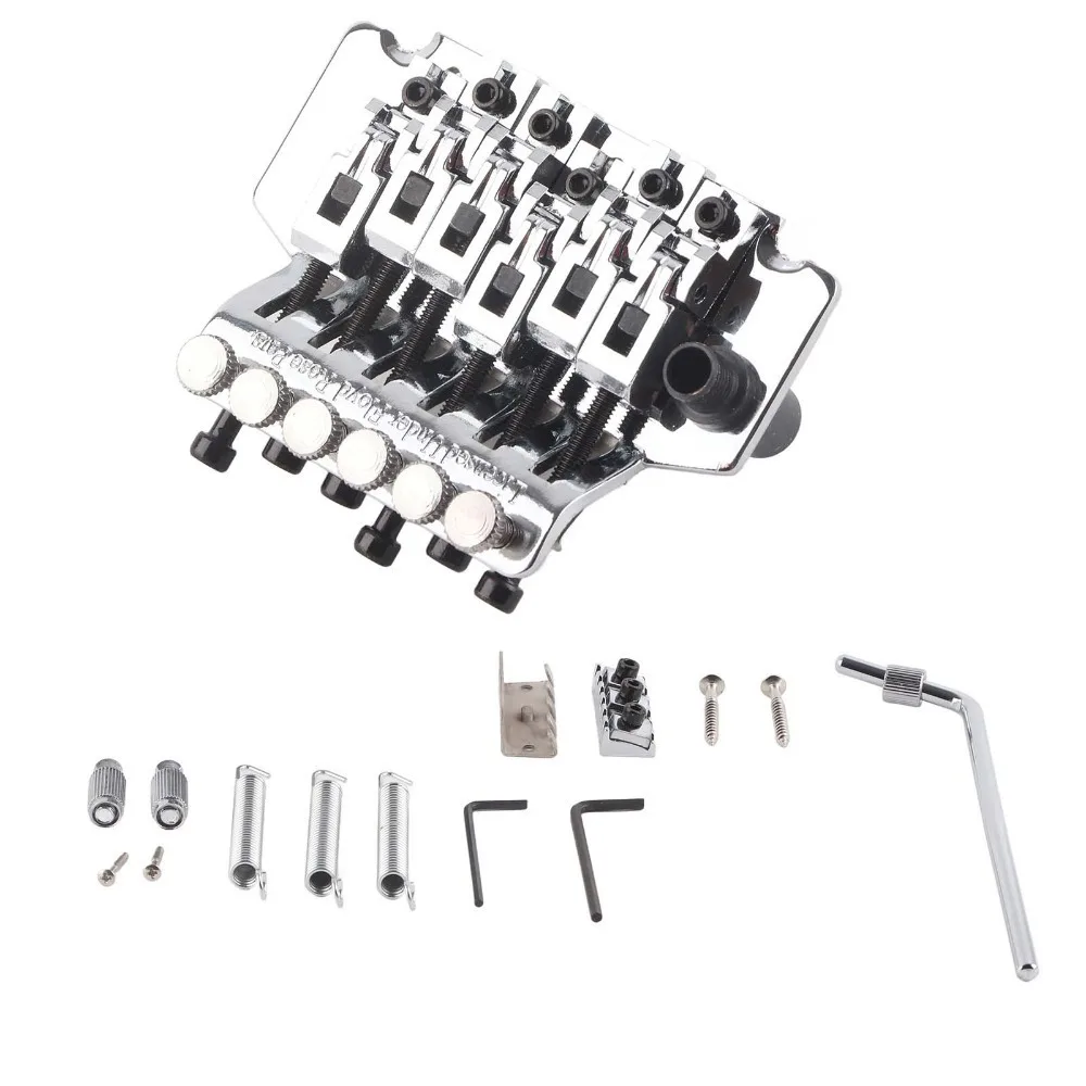 Black/Silver Tremolo Bridge System​ ​With Arm​ Easy to carry ​Double Rocking Spring Stabilizer Device​ ​Double Locking System​