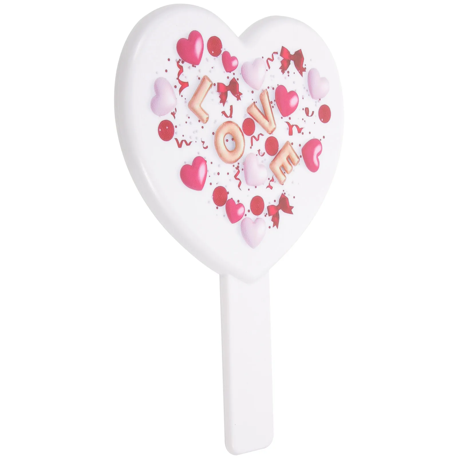 

Профессиональное портативное зеркало для макияжа в форме сердца с четкой HD-отражающей поверхностью, для ежедневного использования на улице и в путешествиях