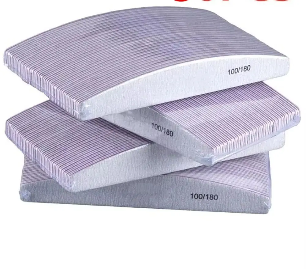 

25/50PCS/Set Nail File Buffer Double Side Of The Nail Buffer 100/180 Trimmer