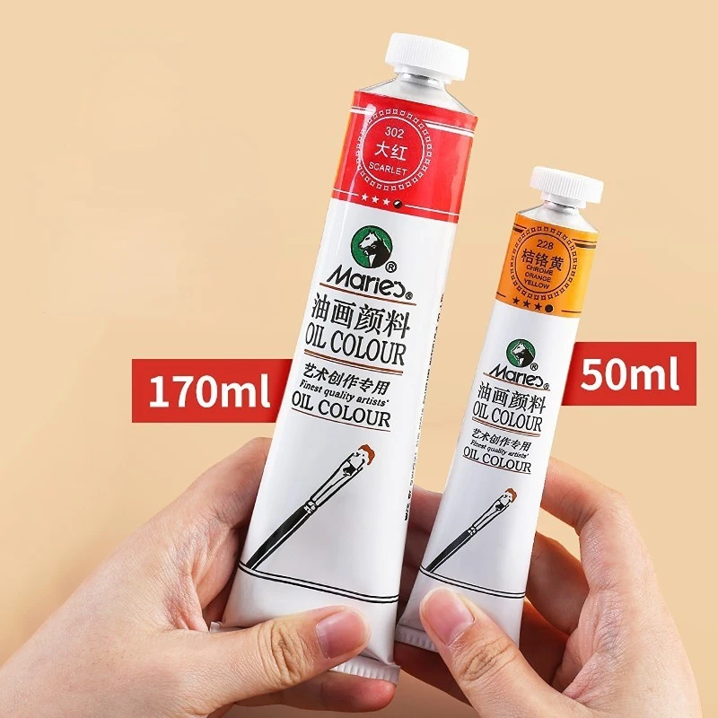 170ml Mary Oil Painting Pigment Large Capacity Aluminum Tube Packaging Dye Paint Student Art Painting Creation School Stationery