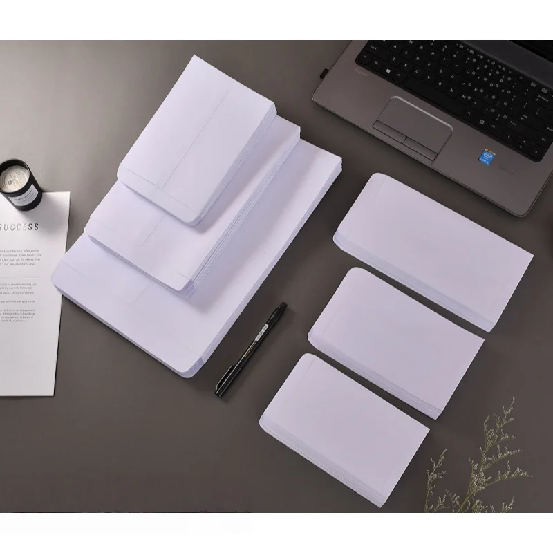 

Белые пустые конверты из офсетной бумаги без печати для денег, ювелирных изделий, мелких деталей, банкнот, хранения садовых семян