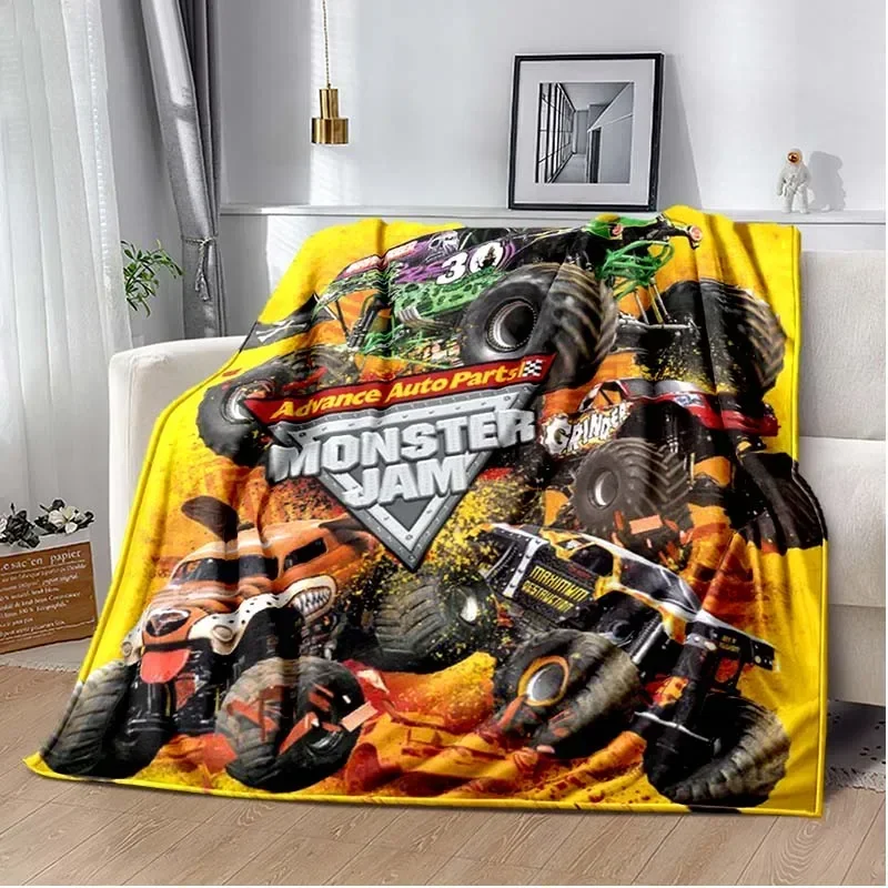 Monster Jam Grave Digger Truck Hot Wheels Sofa Blanket Lightweight Warm Insulation Blanket Bed Office Car knee padsThrow Blanket