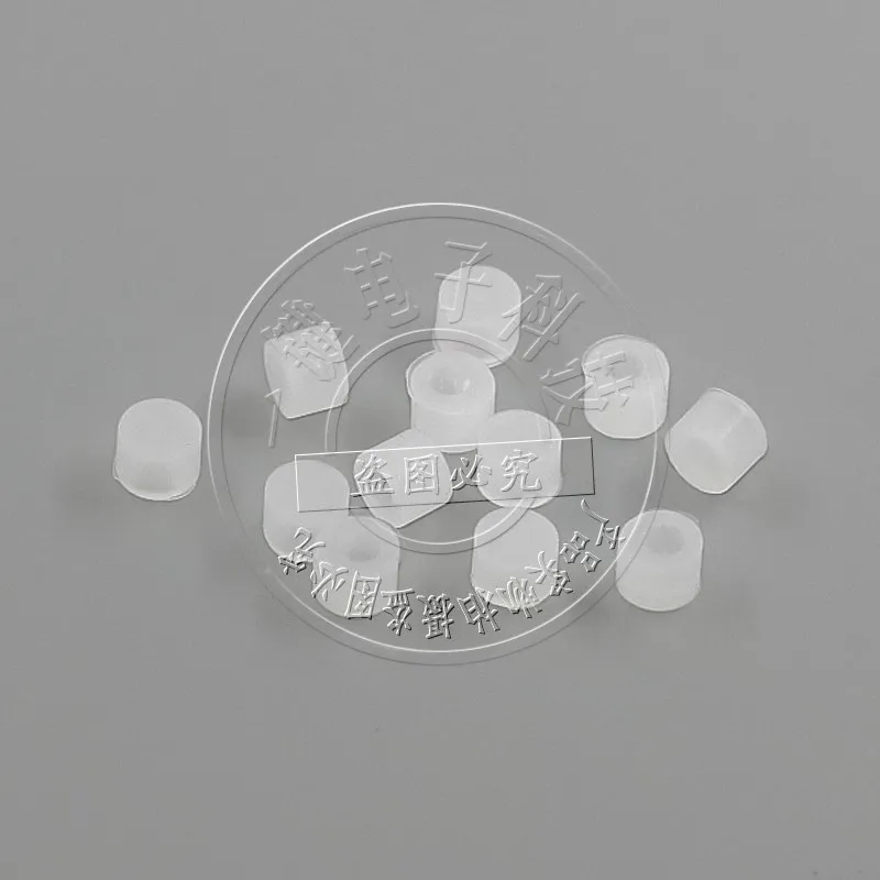 A139 Cylindrical Button Cap Adapter 6 * 6 Light Touch Switch 4 * 5.5 mm Soft Silicone Cap (Transparent) Switch Cap