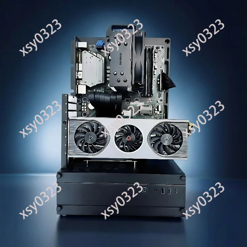 Open Frame Desktop Case ATX MATX Water Air Cooling Vertical GPU PC Cabinet