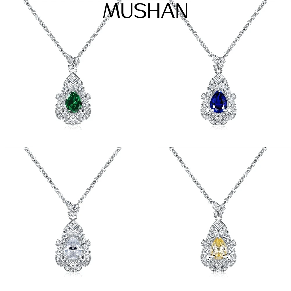 

MuShan Jewelry 925 Sterling Silver Necklace Pendant Chain HCD Diamonds Minimalist Style Luxury Jewelry Women Necklaces Jewelry