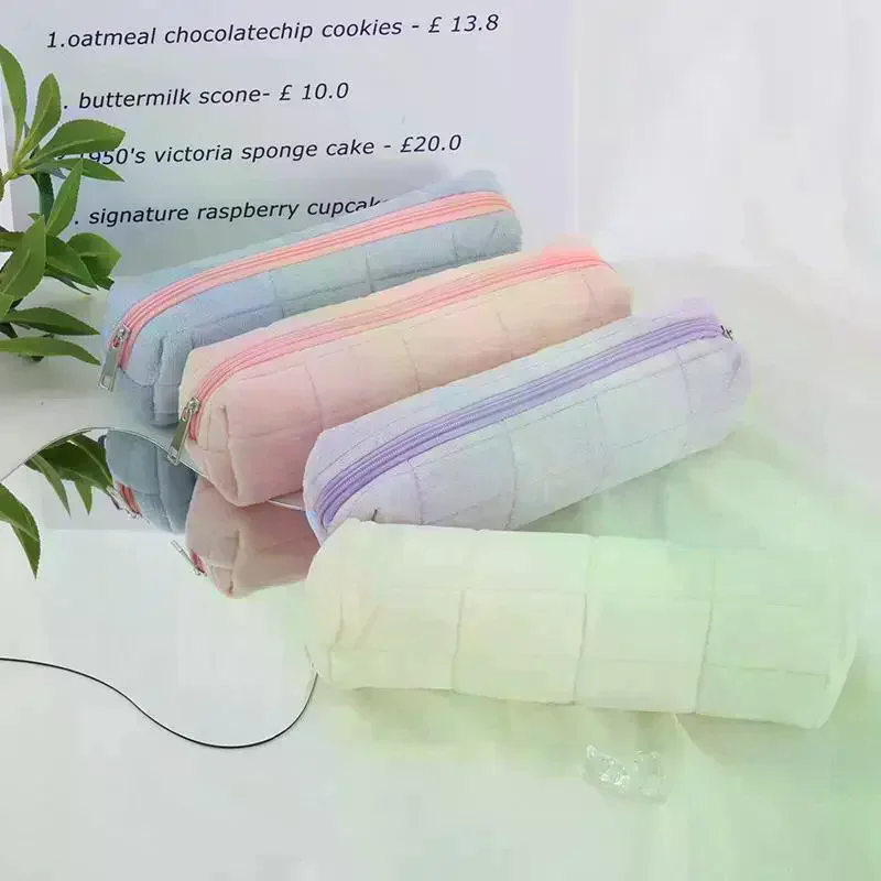 

1/2 шт., креативная плюшевая сумка-подушка, пенал большой емкости, пушистая сумка для девочек, школьные принадлежности, коробка для канцелярских принадлежностей, косметичка