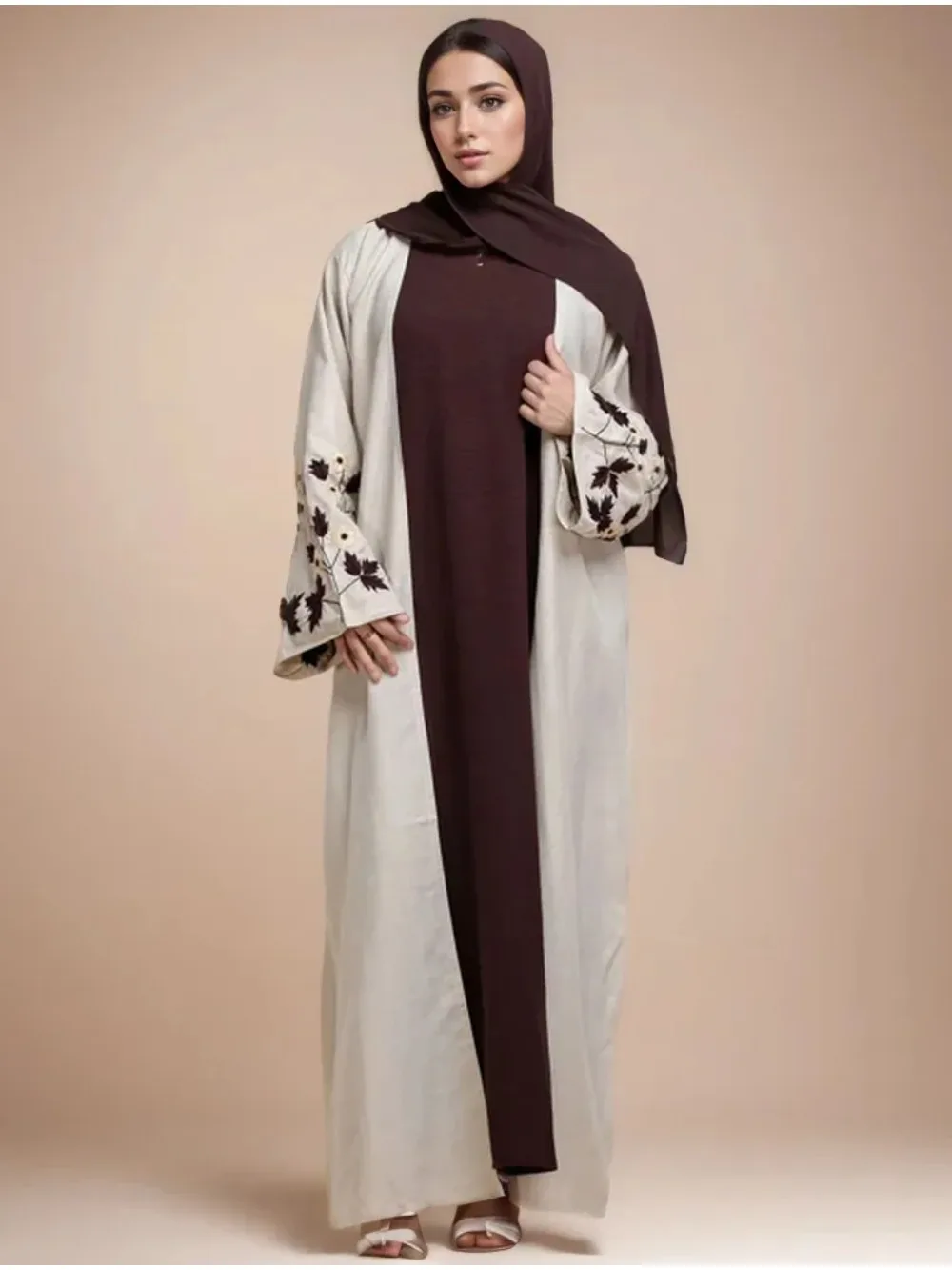 

Eid Women Abaya Open Dress Embroidery Sleeve Elegant Cardigan Muslim Party Jalabiya Ramadan Abayas Arab Long Robe Morocco Kaftan