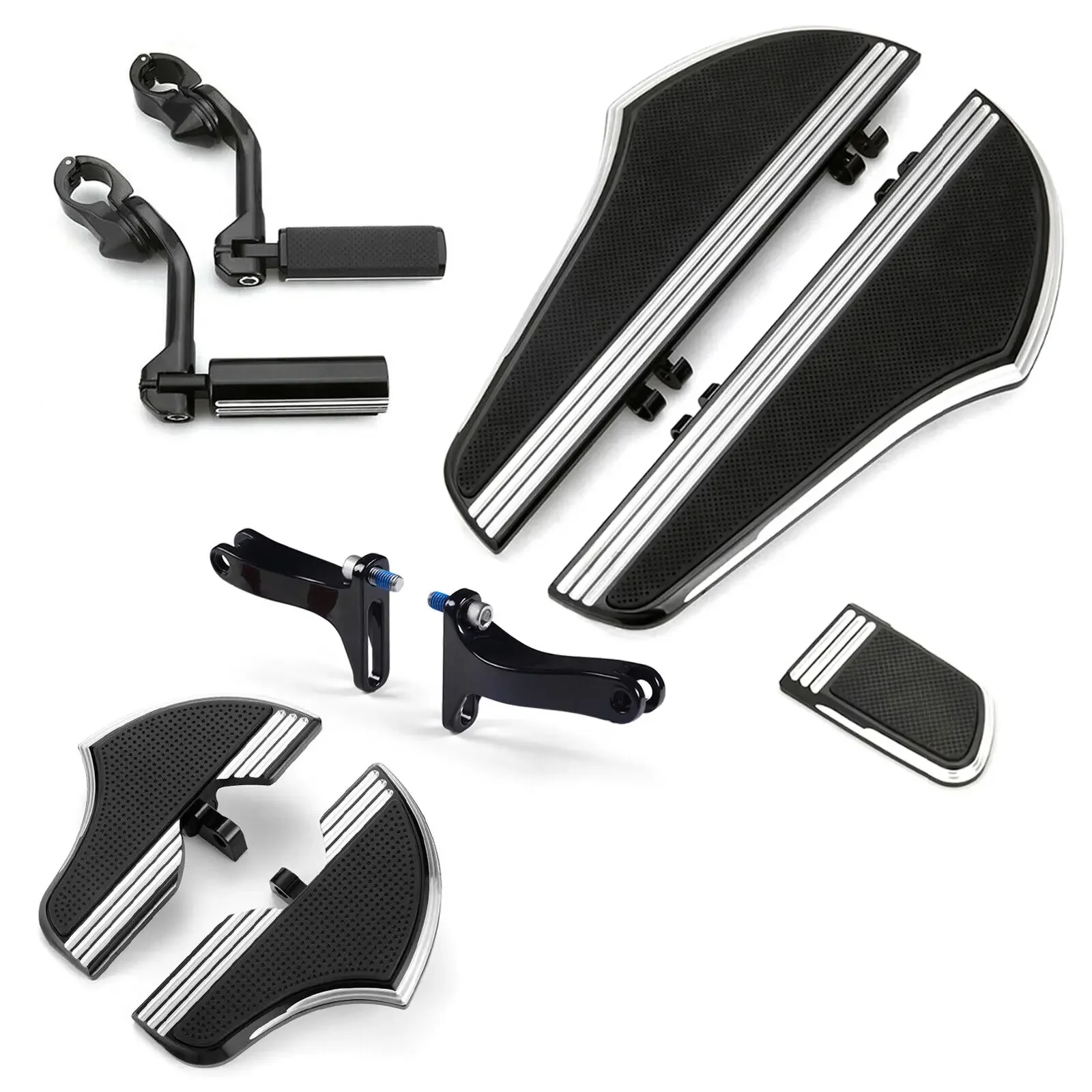 Nuovo Defiance Rider Pedane Posteriori Kit Highway Pedane Pioli per Harley Street Electra Road Glide Fltr Pedale del Freno Coperture 1980