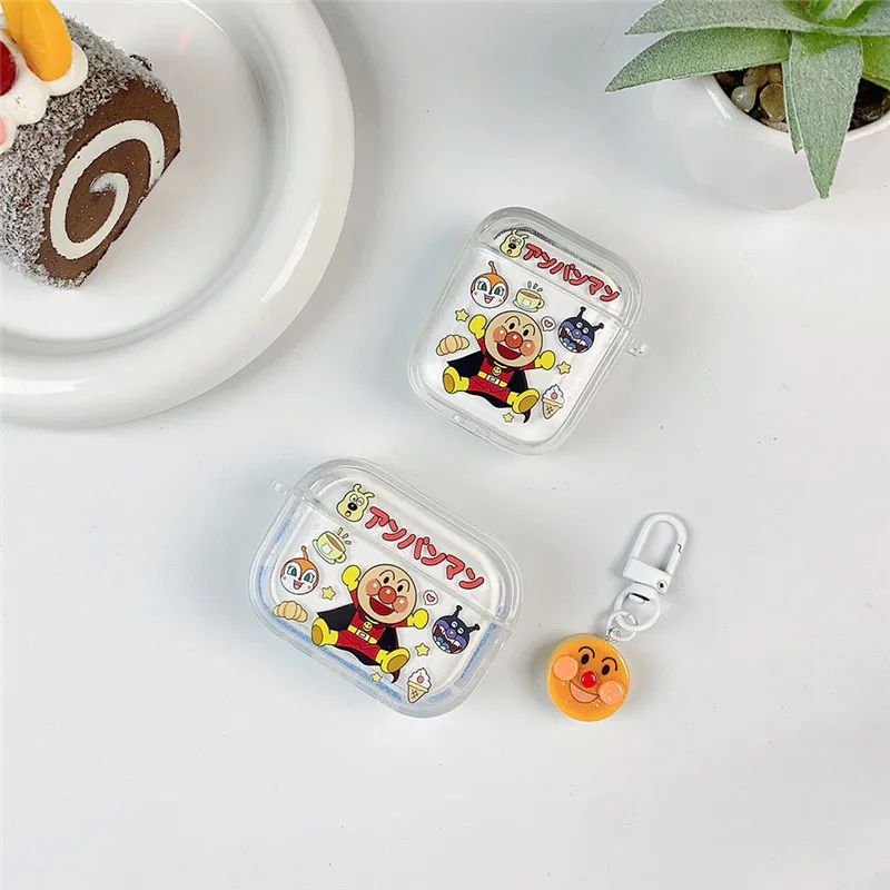 Japan Anime Anpanman DIY Earphone Case for AirPods 1 2 3 Pro Pro2 4 Pro3 アンパンマン Wireless Bluetooth earphones Headphone Cover