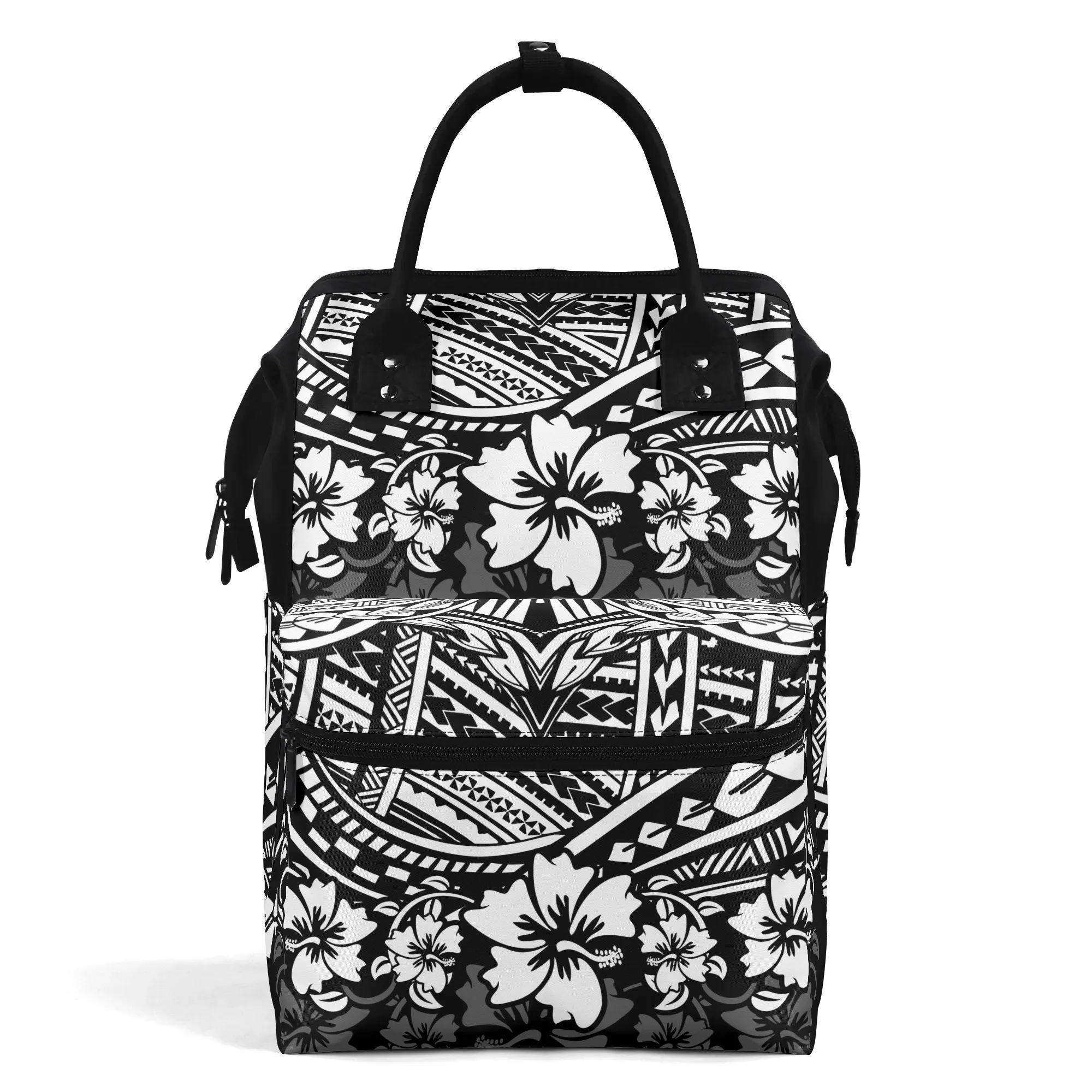 

Polynesian-Style Printed Double-Shoulder Duckbill Bag Large-Capacity Travel Clutch With Customizable Patterns
