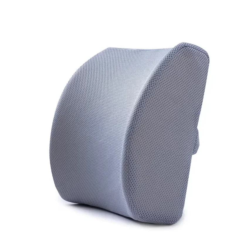 Car Lumbar Support Cushion Memory Foam Waist Pillow 2 Color Auto Seat Back Cushion for Car Chair Home Office Relieve Pain