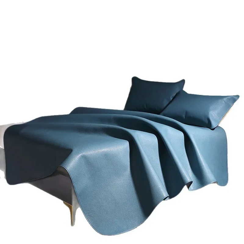Extra thick natural buffalo leather mat three-piece set, authentic whole first-layer pure cowhide soft mat