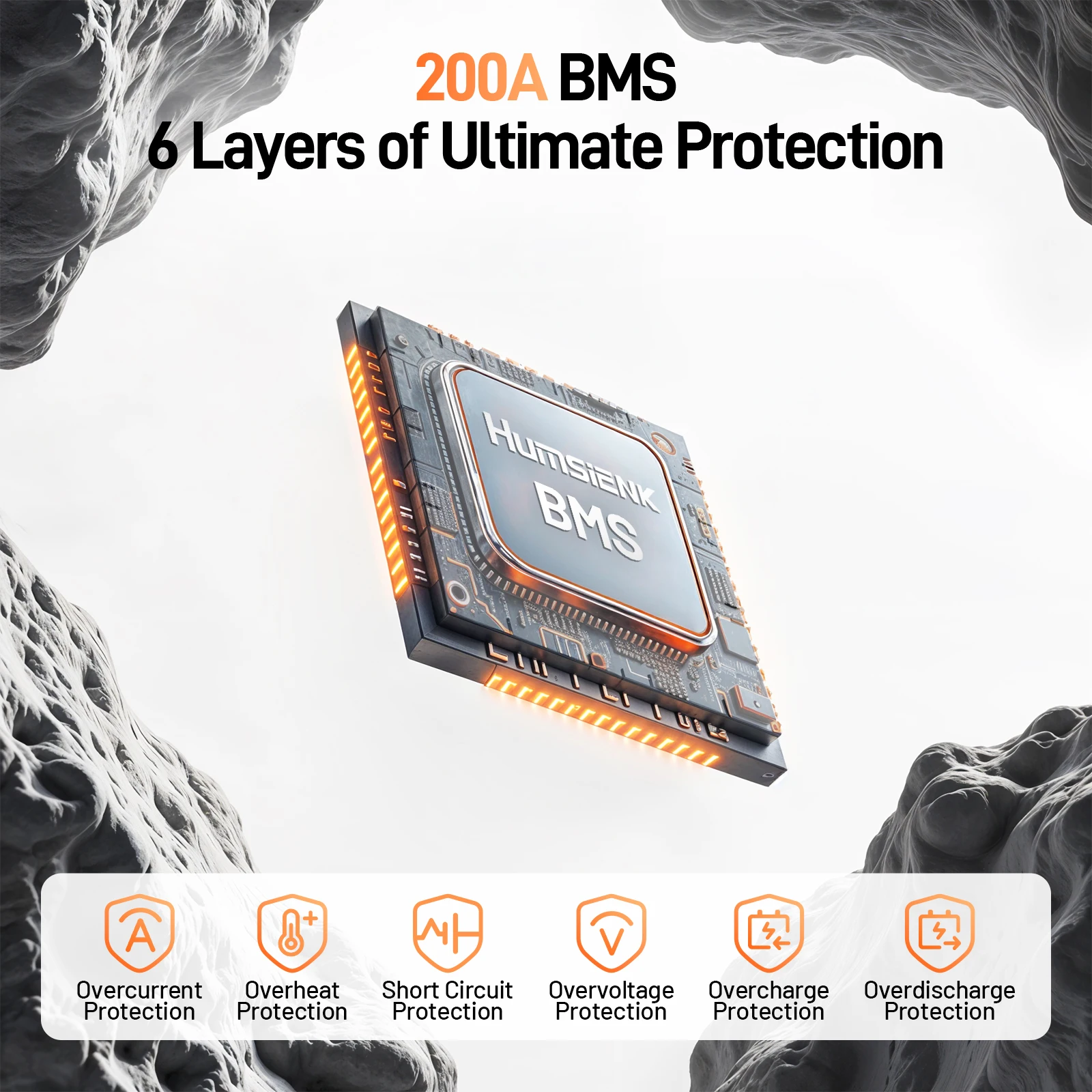 بطارية Humsienk Bluetooth LiFePO4 بقدرة 48 فولت 100 أمبير في الساعة متخصصة في عربة الجولف 200 أمبير BMS 5120 وات في الساعة، بيانات بطارية مراقبة الطاقة في الوقت الحقيقي