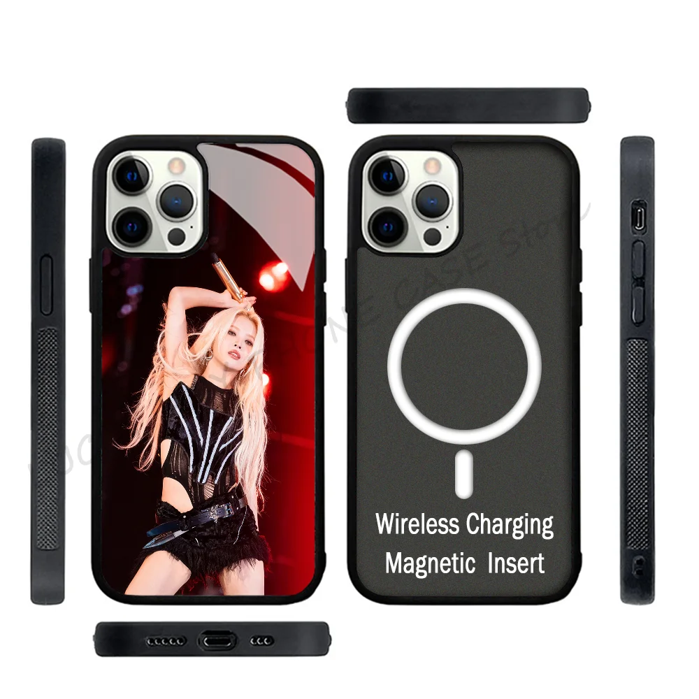 Kpop G-gidle Jeon Soyeon Phone Case Strong Magnetic for IPhone 15 14 13 Pro Max 11 12 Mini Alex Mirror TPU Shell