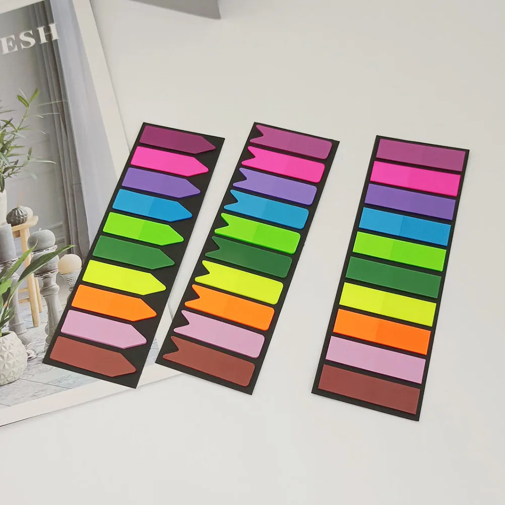 300Pcs Convenient Sticky Tabs Compact Portable Page Markers Pet Material Household School Study Reading Book Accessories