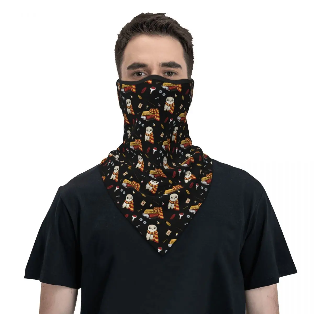 وشاح باندانا شتوي من Harrys Magic Adventure Movies Potters Neck Gaiter للنساء والرجال للحماية من الأشعة فوق البنفسجية لركوب الدراجات