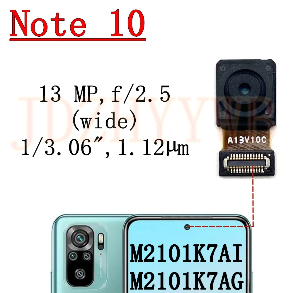 Модуль передней и задней камеры для Xiaomi Redmi Note 10 Note10 4G M2101K7AG гибкий кабель фронтальной селфи-камеры основной