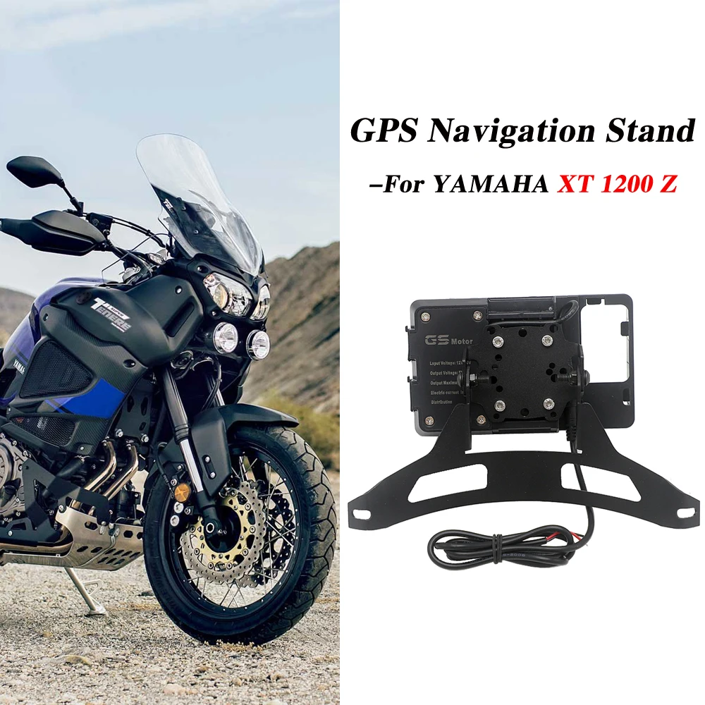 

Motorcycle navigation bracket for YAMAHA XT1200Z XT 1200 Z Super Tenere handheld gps navigator usb charger Phone Navigation hold