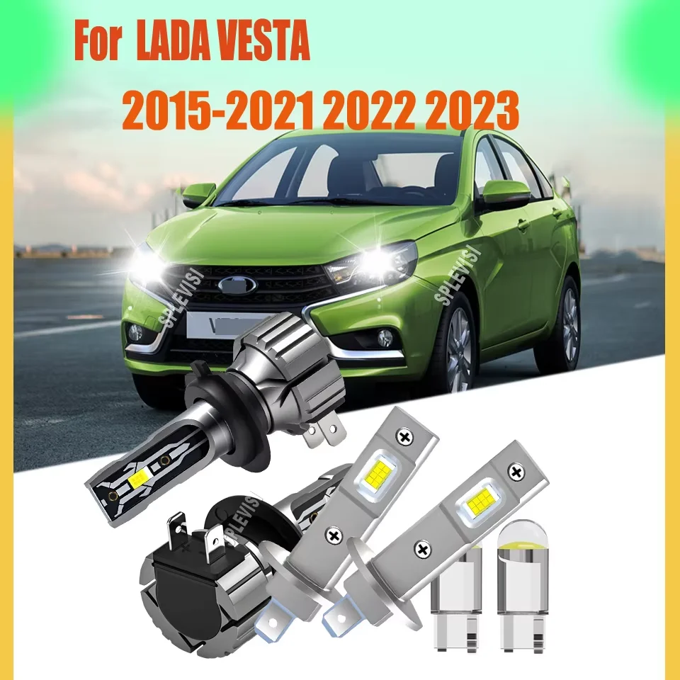 H1 H7 LED 12v Headlight Bulbs Road Legal, Easy Plug and Play Installation For LADA VESTA 2015 2016 2017 2018 2019 2020 2021-2023