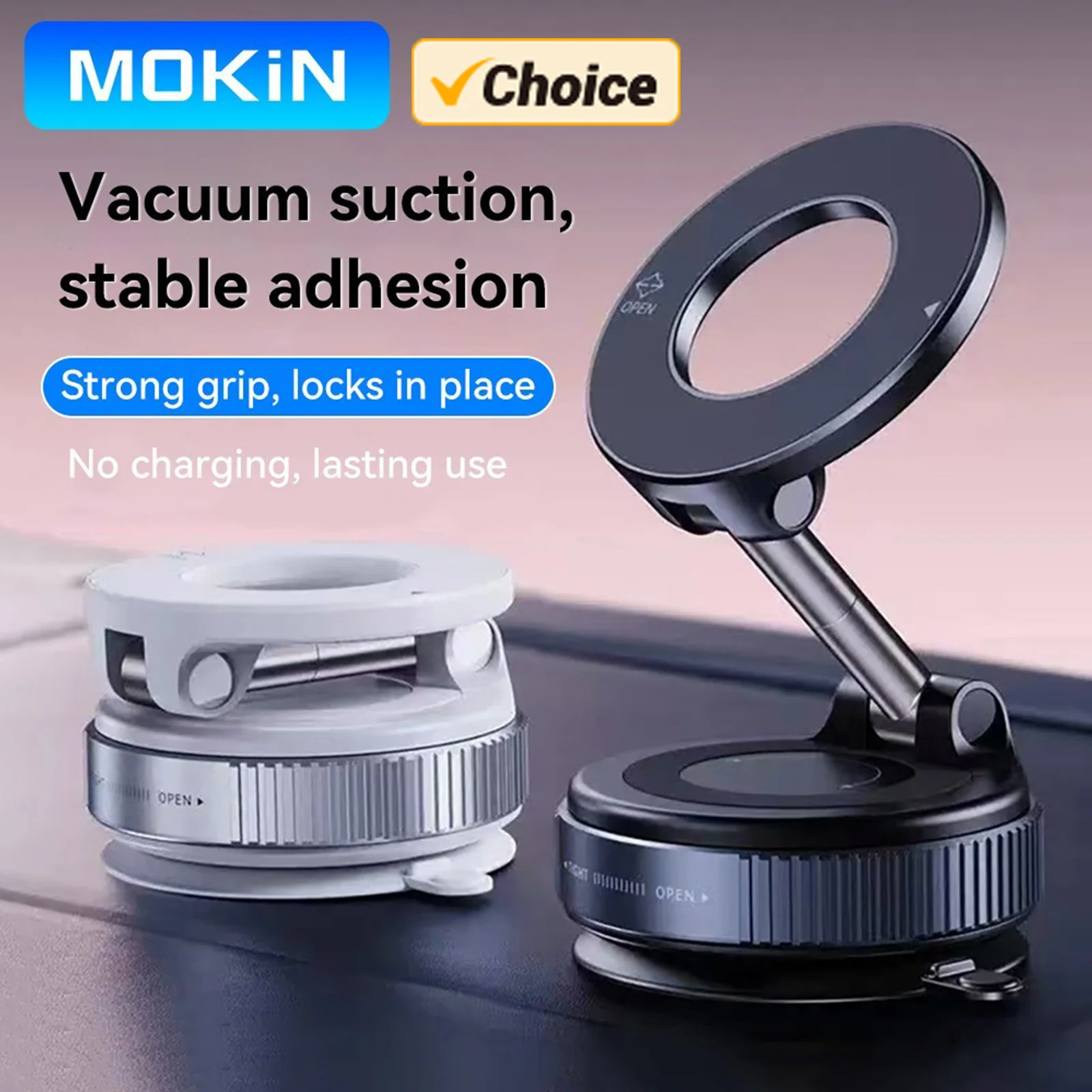 

Магнитное автомобильное крепление N52, сильный магнит, вакуумный магнитный держатель для телефона 360° ° Вращающаяся складная прочная присоска для iPhone Samsung