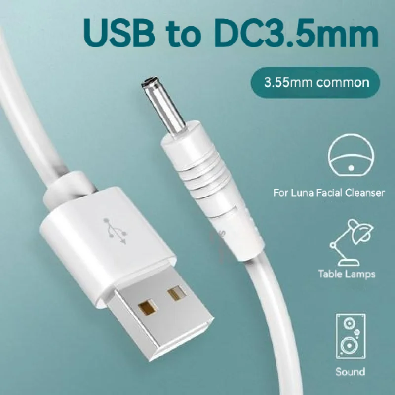 USB to DC 3.5mm Power Cable USB A to 3.5 Jack Connector Power Supply Adapter for Speaker Router USB DC 3.5mm Charging Cable