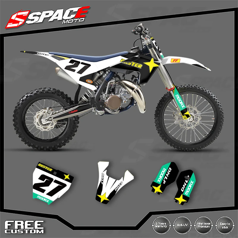 

SPACE Motorcycle Graphics Decals for Husqvarna TC85 2018-2023 Custom Number Name Stickers Kits
