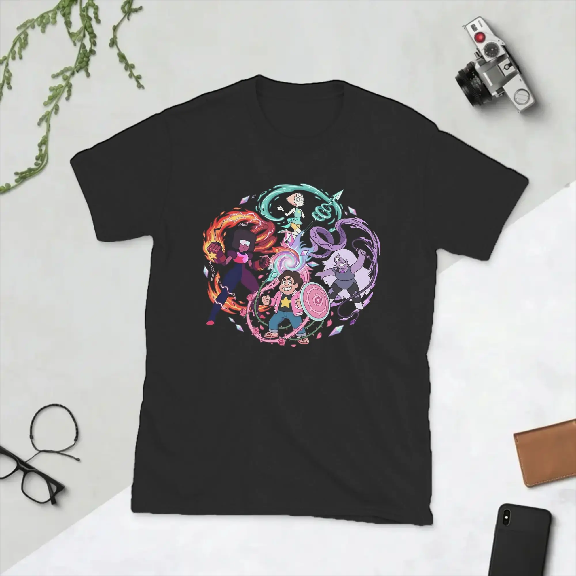 Casual Cartoon Stevens Universes T-Shirt Men Round Neck 100% Cotton T Shirts  Short Sleeve Tee Shirt Plus Size Clothes