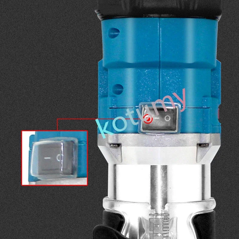 Cordless Wood Router Trimmer, One-Hand Operation & One-Key Start, Wood Slotting Carving Tool for Lightweight Brick & PVC Board