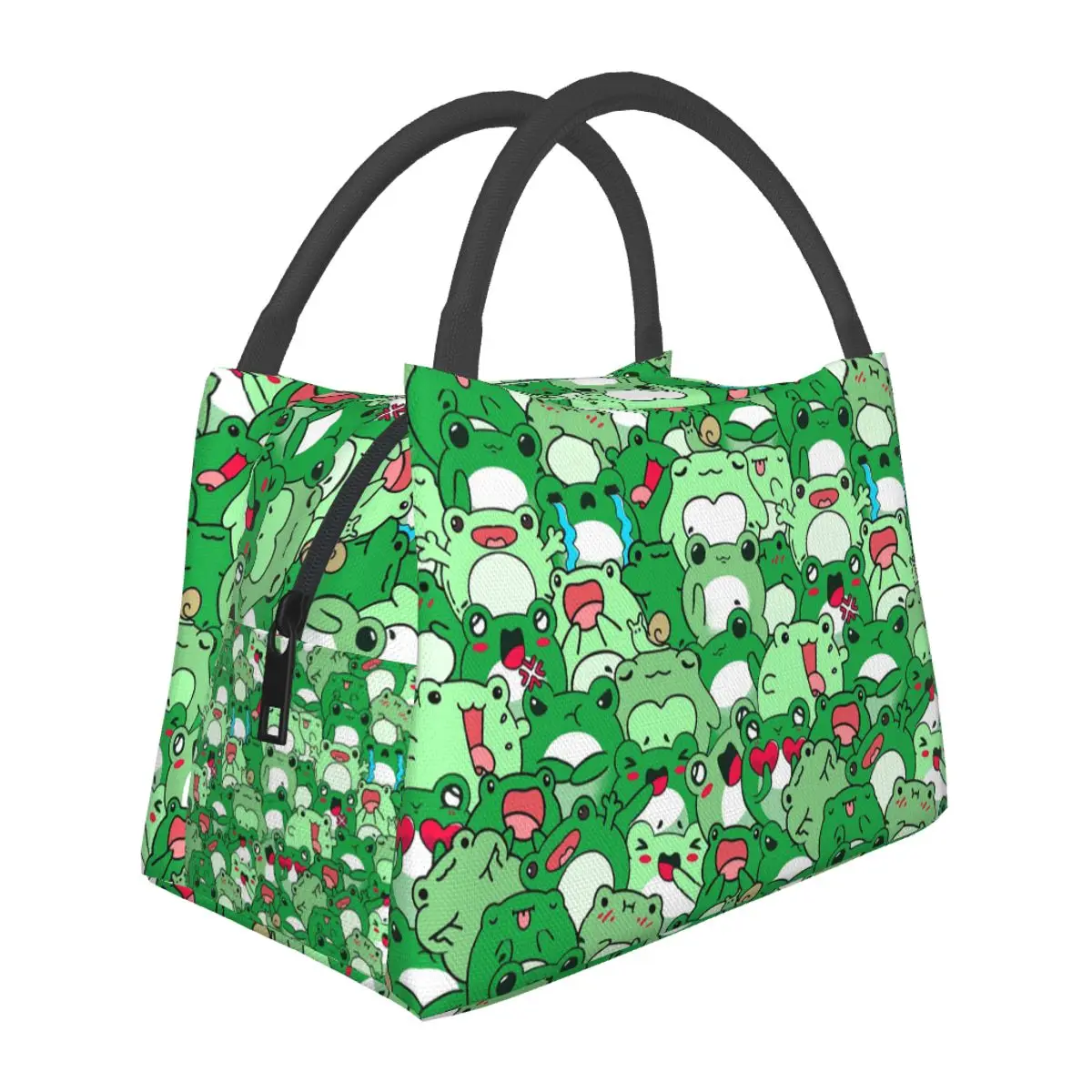 

Термосумка для обедов с милым рисунком лягушки, для школы, для хранения бенто-боксов и контейнеров для еды, термоконтейнер-холодильник, сумка-тоут