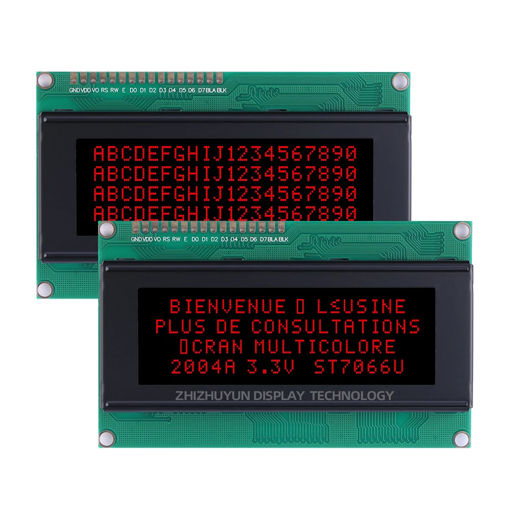 2004A 3.3V European Character LCD Module Display Screen BTN Black Film Purple 98*60Mm 20*4 Industrial Control Display LCD Screen