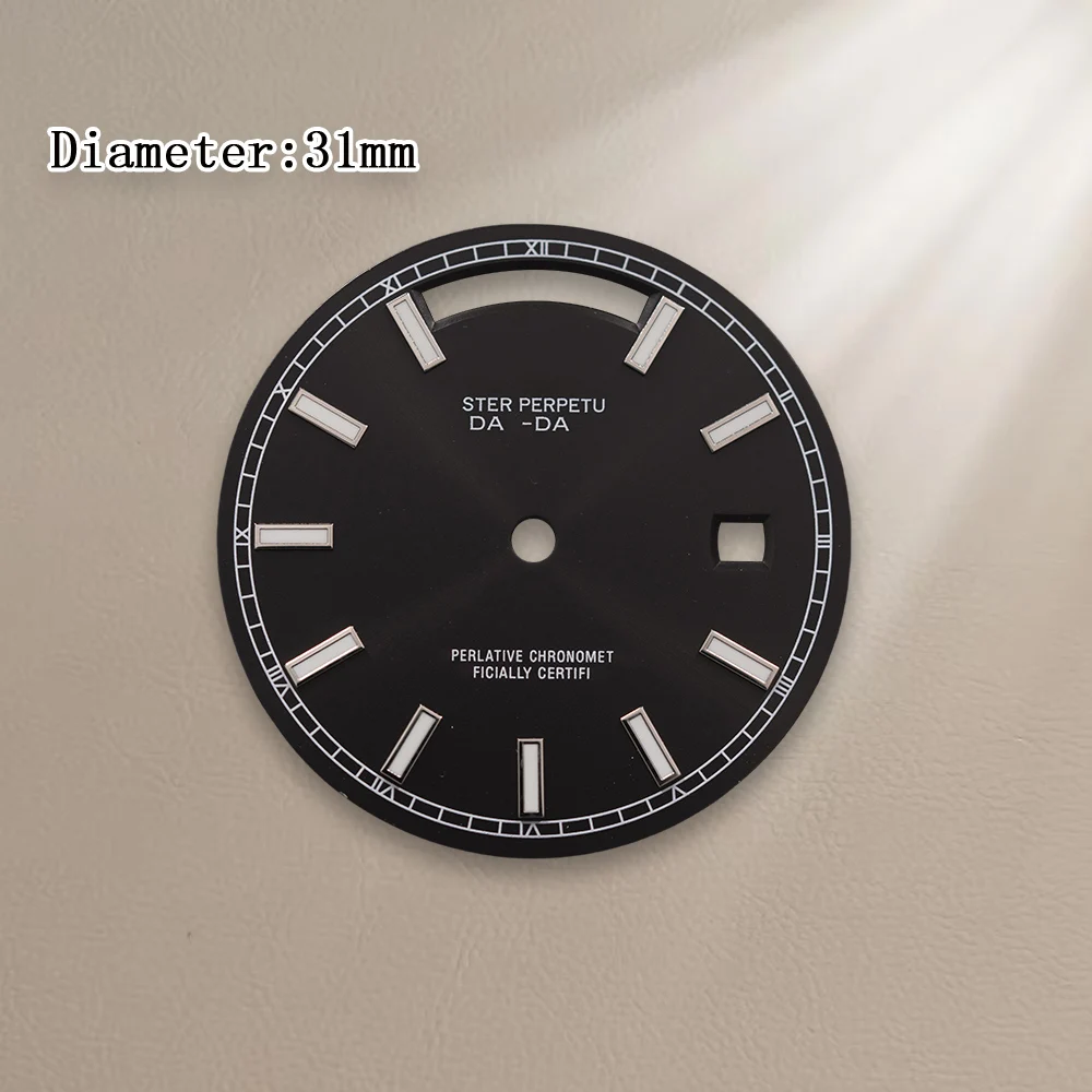 31mm S Dial Roman Dial Sun Dial Suitable For 8285 Movement Green Luminous High Quality Watch Modification Accessories