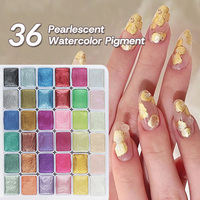 36 Colors Pearlescent Watercolor Paint Solid Watercolor Set For Drawing Painting Writing Art Supplies DIY Nail Supplies