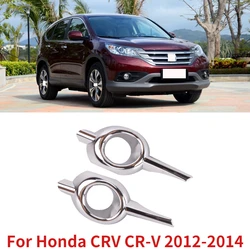 CAPQX 1Pair For Honda CRV CR-V 2012 2013 2014 Car ABS Chrome Front fog light lamp Trim Lid Cover frame Strip stick Garnish Cap