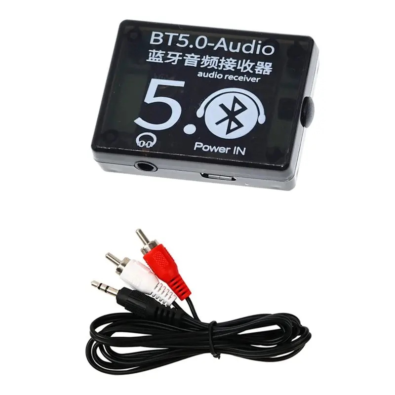 

A01E-BT5.0 Audio Receiver+Case+One-To-Two Audio Cable Kit MP3 Bluetooth Decoder Lossless Car Speaker Audio Amplifier Board